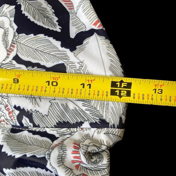 TAVIK Emme Honey Evening Black & White Floral Plunge One-Piece Swimsuit SZ S - Picture 6 of 11